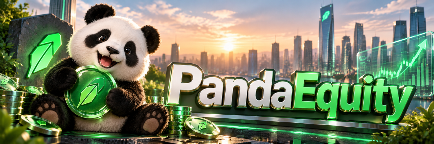 PandaEquity panda mascot in a future financial city